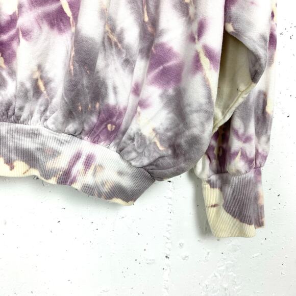 Young Fabulous & Broke Women Tie Dye Pullover Sweatshirt Purple Gray Size Medium - Picture 8 of 8